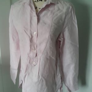 She'll pink linen shirt